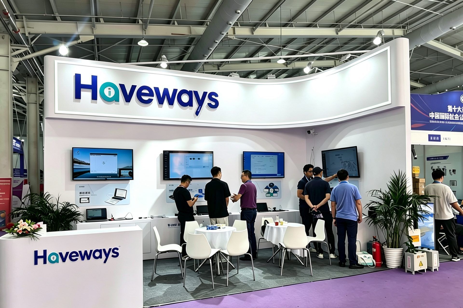 Haveways company booth at trade exhibition