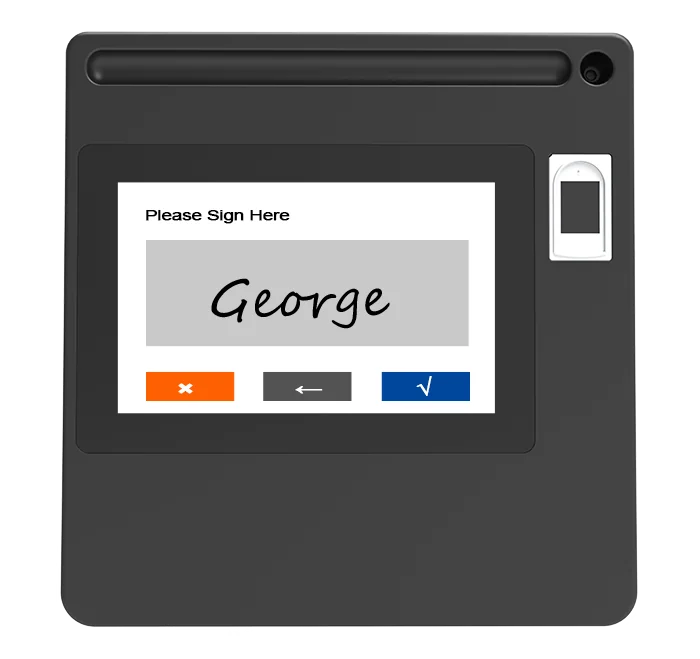 YHN054 5-inch signature pad with fingerprint scanner