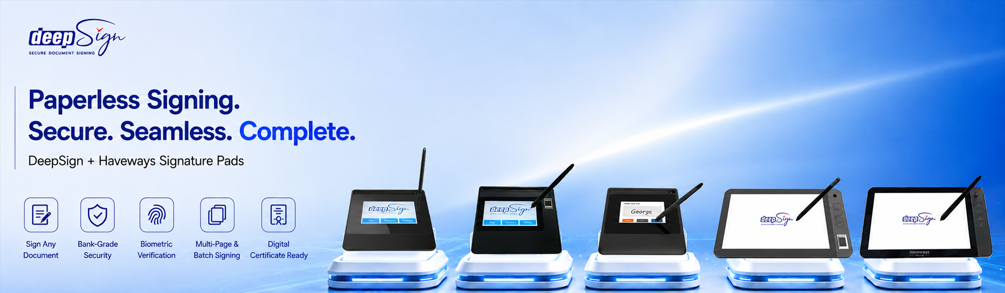 Haveways DeepSign hardware‑software bundle for electronic signature